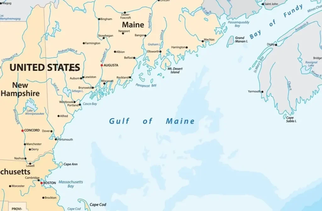 Gulf of Maine map